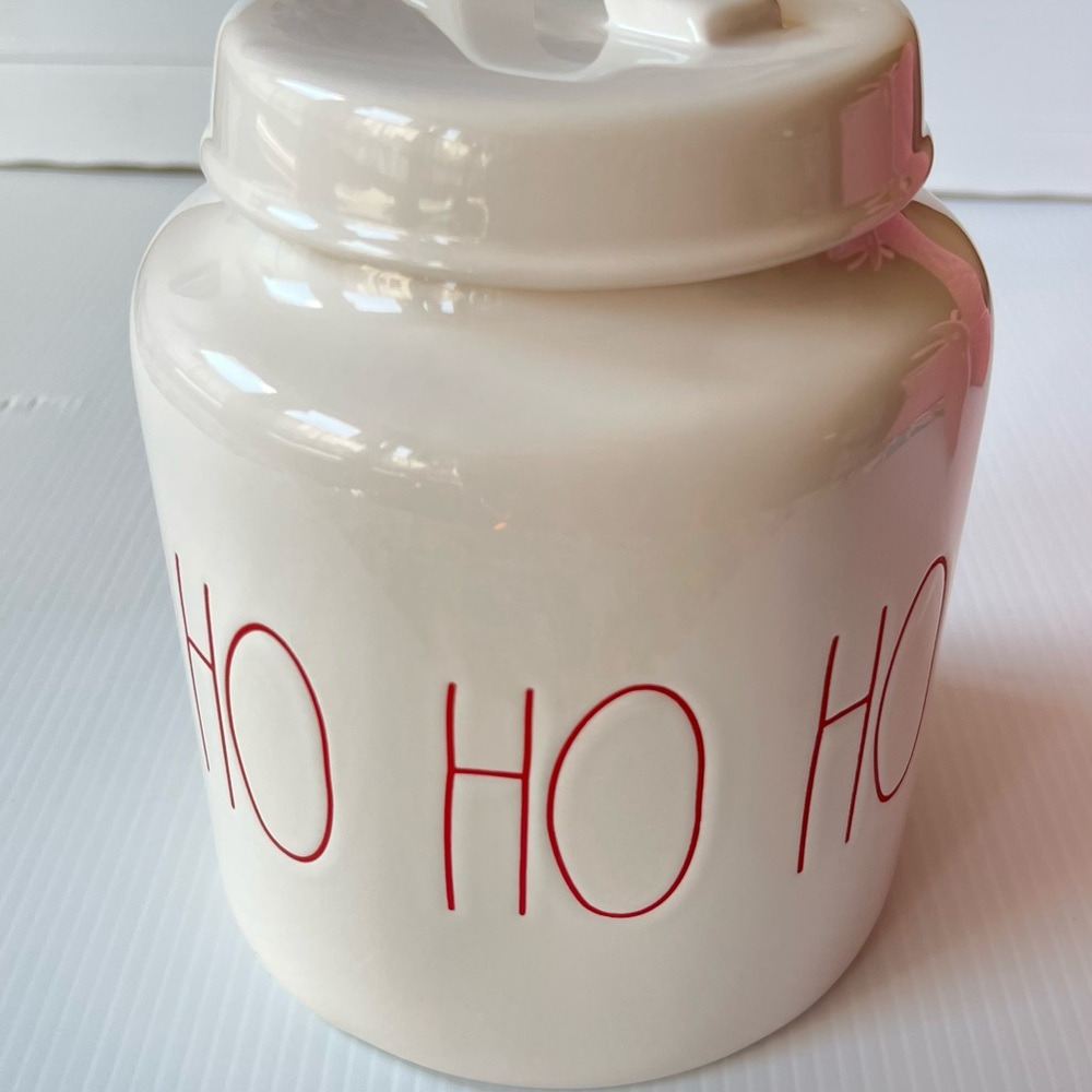 RAE Dunn Artisan Collection By Magenta HO HO HO Farmhouse Canister .